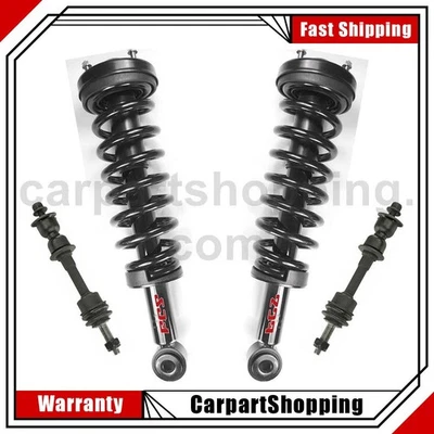 Kit de 4 resortes de eslabones de barra estabilizadora delantera para Ford F-150 tracción trasera 4,6 L 2008 2007 2006 Foto 1 de 4