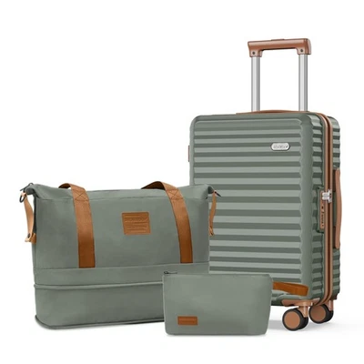 Juego de equipaje de mano rígido ligero, maleta con doble giro... Foto 1 de 4