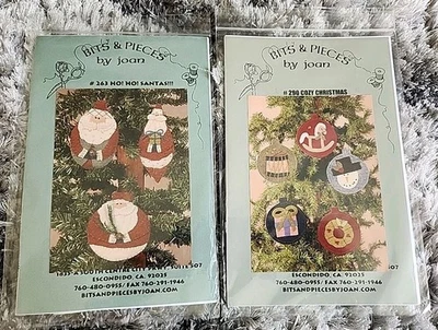 Bits & Pieces by Joan Pattern #263 & #290 Wool Felt Christmas Ornament Patterns  - Image 1 of 2