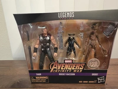 Marvel Legends Series Thor, Rocket, Groot Exclusivo, Totalmente Nuevo En Caja Foto 1 de 4