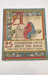 Vintage 25 Interesting Facts About the Bible 1949 A Medieval Scribe C.R. Gibson - Bild 1 von 4
