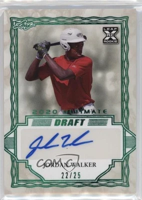 2020 Leaf Ultimate Draft Emerald Spectrum /25 Jordan Walker #BA-JW1 Auto - Image 1 of 2