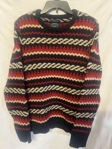 American Eagle Outfitters Crew Pullover Herren Medium marineblau rot sportliche Passform Vintage 90er - Bild 1 von 14