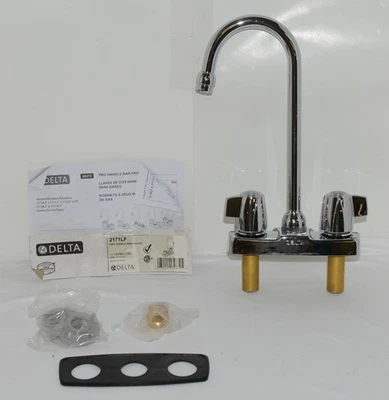 Delta 2171LF Classic Two Handle Bar Prep Faucet Chrome New Never Used - Image 1 of 4