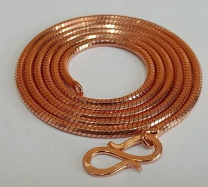 22 inch Pure Copper Snake Type Chain Necklace, Healing Copper Jewelry, Spiritual - Picture 1 of 4
