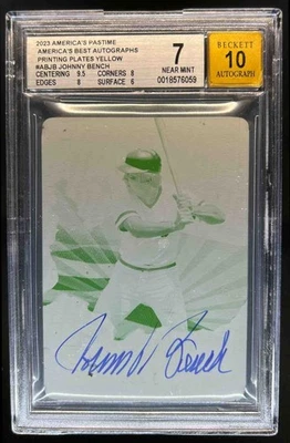 Placas de impresión de banco Johnny Panini Boys of Summer 2024 automáticas #1/1 BGS 7/10 Foto 1 de 2