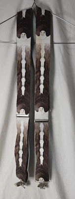 Men's Suspenders Brown 2" Eagles Adjustable Elastic X Clasp  - Image 1 of 3