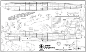 Royal Marutaka Boeing B-17F Flying Fortress printed kit plan and template set - Picture 1 of 3
