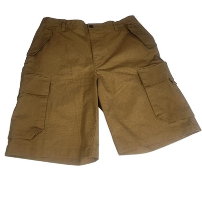 Pantalones Cortos Kenzo Cargo Para Hombres 34 Verde Oliva Ripstop Utilidad Bolsillos Pestaña a Presión Modernos Foto 1 de 4