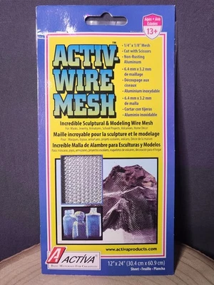 Malla de alambre activa escultural y modelado ACTIVA 12x24” aluminio no oxidante nueva en paquete Foto 1 de 4