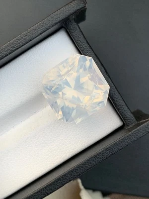 Natural Milke Quartz Faceted Octagon Asscher Cut 25.55 Carat Loose Gemstone - Image 1 of 4