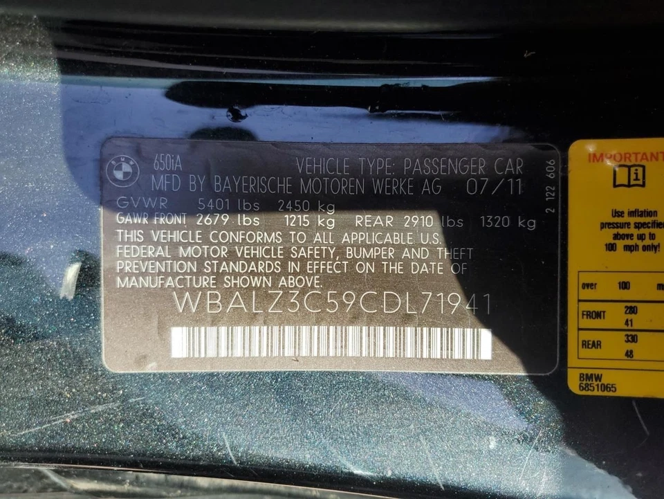 Condensador de CA compatible con BMW 650i 2563323 12-19 Foto 1 de 4