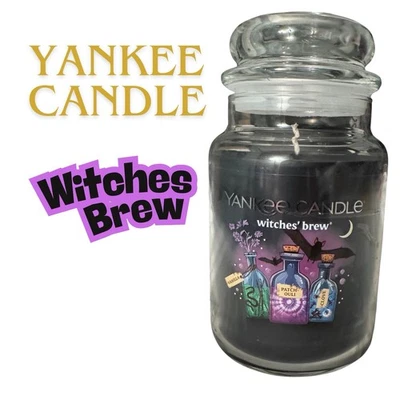 BRAND NEW Yankee Candle Witches’ Brew 22oz Large Jar Halloween Patchouli RARE - Image 1 of 3
