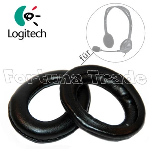Original Logitech H111 2x Ersatz Ohrpolster Ear pads Headset Kunstleder - Picture 1 of 4