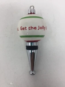 Adorno de Navidad Resina Botella de Vino Tapón Vacaciones Blanco Rojo Verde Plata - Imagen 1 de 5