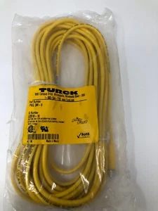 Turck PKG 3M-9 U2518-18 Cordset M8 Female Straight 3-Wire PVC Yellow Sealed - Picture 1 of 3