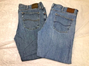 Lee Premium Regular Fit Straight Leg Denim Blue Jeans Faded Herren 40x30 2er Set - Bild 1 von 11