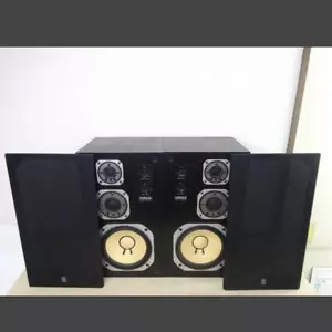 YAMAHA NS-100M 3-way speaker pair Bookshelf original white cone woofer - Picture 1 of 8
