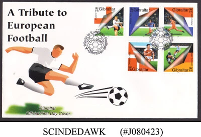 GIBRALTAR - 2000 A TRIBUTE TO EUROPEAN FOOTBALL - 5V - FDC - Image 1 of 4