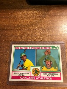 1983 Topps Baseball  # 531 A's Team Leaders/Checklist Unused