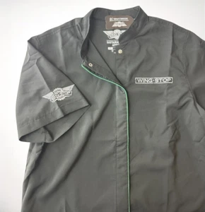NEW Wingstop Restaurant Employee Uniform Short Sleeve Shirt Black Ladies Large - Picture 1 of 7