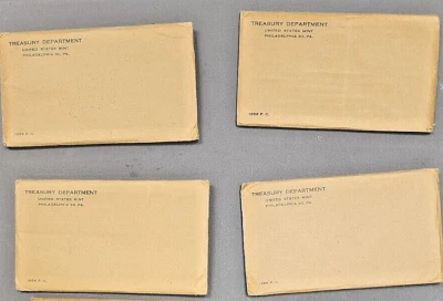 1956 Proof Set Envelope only with cardboards. Issued by US Mint. Top Loader - Image 1 of 2