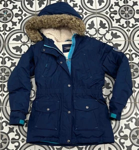 Lands End Kids Expedition Parka Big Boy Girl Large 14 Winter Jacket Down Coat - Picture 1 of 13