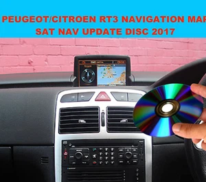 Sat Nav CD Disc for Peugeot/Citroen with RT3 Navigation Latest 2017 - Picture 1 of 1