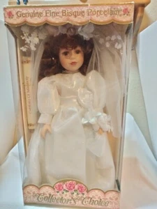Collectors Choice Genuine Fine Bisque Porcelain 18" Wedding Doll Limited Edition - Picture 1 of 11