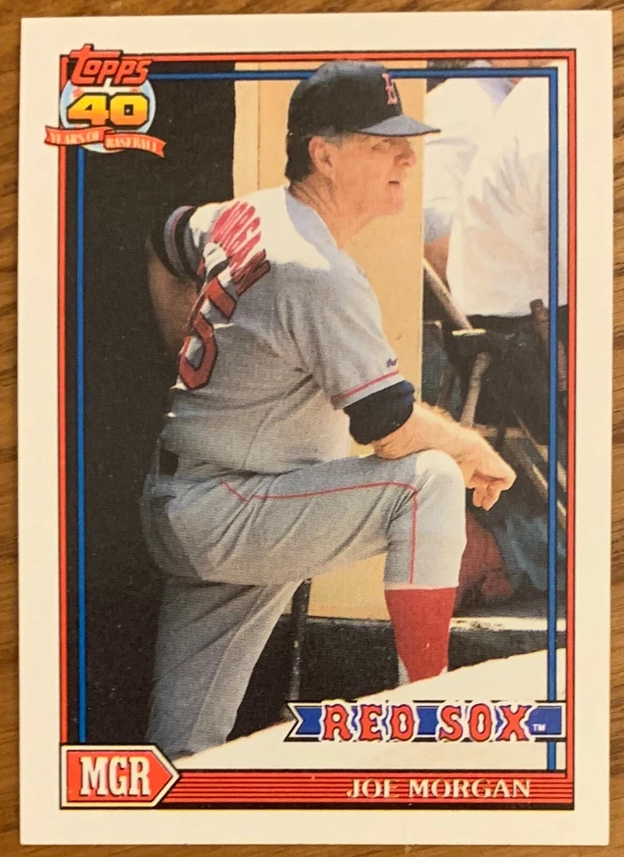JOE MORGAN, 1991 TOPPS CARD, LEGENDARY RED SOX MANAGER ! - Image 1 of 1