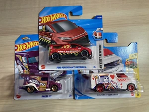 Hot wheels bundle Treasure Hunt vans Ford Transit Supervan + new 2025 Mailed it! - Picture 1 of 12