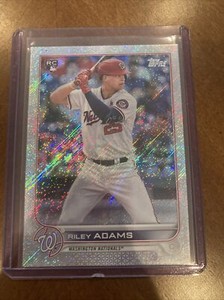 2022 Topps Factory Set RILEY ADAMS Sparkle Foil Board /875 Nationals RC #158 SP