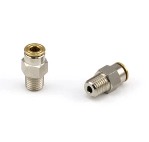 30x Einschraubverschraubung gerade-M10x1 keg auf Ø 4 mm-steckbar-Messing - Bild 1 von 1