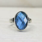 Labradorite 925 Sterling Silver Ring Handmade Mother's Day Jewelry AM-212