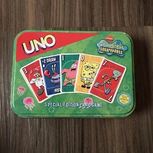 Vintage 2002 UNO SpongeBob SquarePants Card Game Tin - No Instructions - Picture 1 of 3
