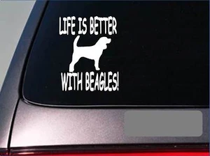Life is better with beagle *F401* 6" sticker decal rabbit hunting dog box - Picture 1 of 1