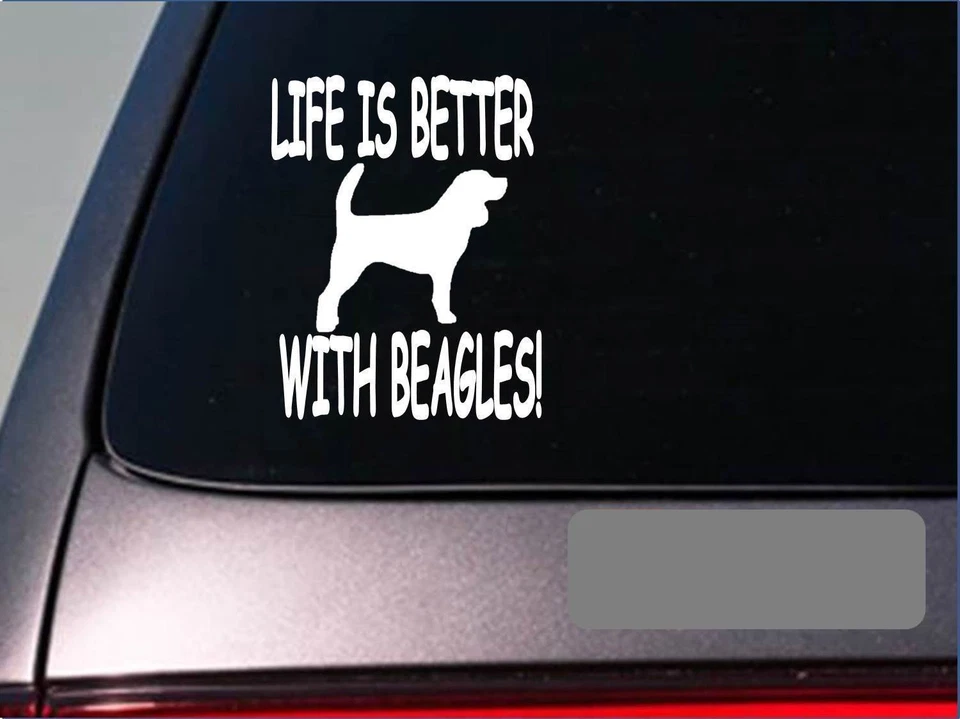Life is better with beagle *F401* 6" sticker decal rabbit hunting dog box - Image 1 of 1