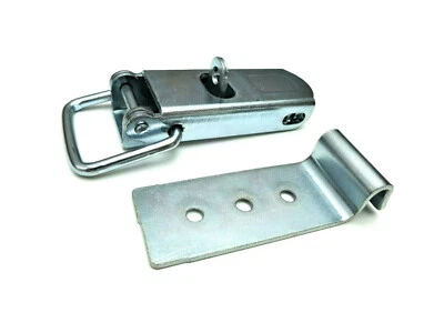 4x Exzenterverschluss Spannverschluss Bordwandverschluss m. Haken Anhänger 93 mm - Bild 1 von 3