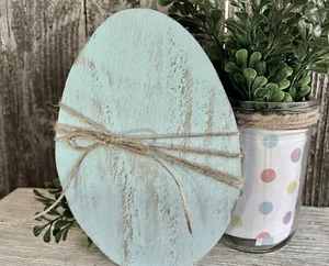 Wood EGG Tiered Tray EASTER Spring Farmhouse Rustic Shelf Decor Handmade 7" - Picture 1 of 8