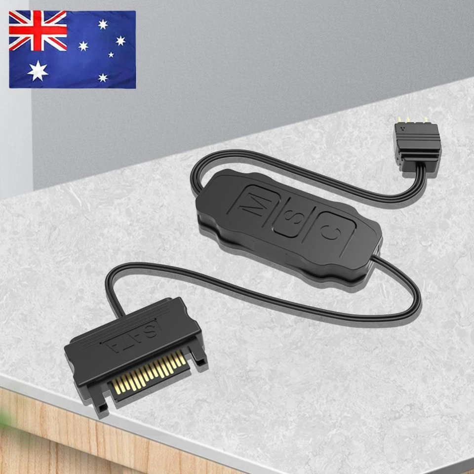 5V 3PIN ARGB Controller Solid RGB Sync Controller Cable Reusable for PC Case Fan - Image 1 of 4