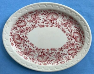 Syracuse China Red Roxbury Relish Tray Small Platter - Picture 1 of 5