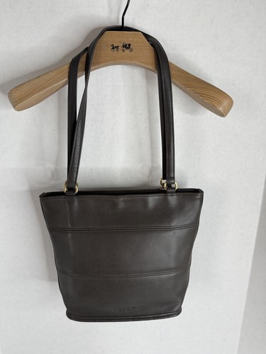 Borsa a tracolla Coach 9098 Tribeca Shopper vintage in pelle RARA peltro