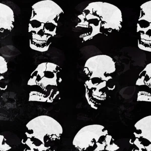 Esqueleto Calaveras Patrón Pared Decoración Estarcido, Gótico Estarcido - Imagen 1 de 6
