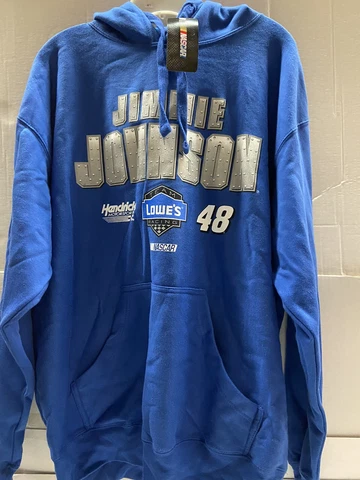 Jimmie Johnson # 48 Nascar Men's Blue Hoodie Size LARGE Cover