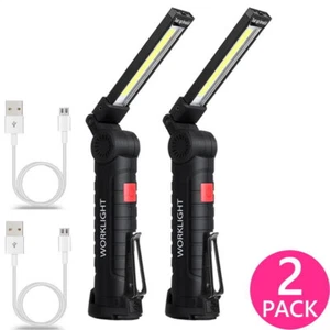 2X COB LED-KFZ Arbeitsleuchte Akku Werkstattlampe Handlampe Mit-Magnet Stablampe - Bild 1 von 16