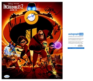 DISNEY UNGLAUBLICHE 2 SIGNIERT 11x14 FOTO POSTER DRUCK VON 10 DARSTELLERN ACOA COA - Bild 1 von 6
