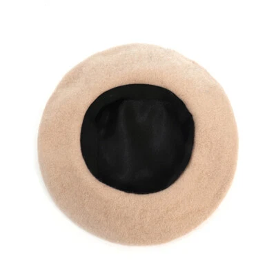 Mujeres Boina de Lana Francesa Gorro Grande Clásico Gorra Informal Gran Tamaño Artista Sombrero Foto 1 de 4