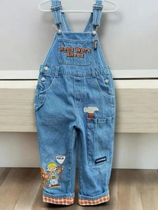 Vintage Bob the Builder Kids Denim Overalls Size 3T - Picture 1 of 8