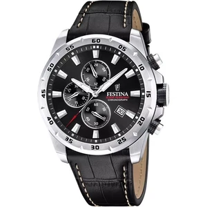 Reloj para hombre Festina Timeless cronógrafo esfera negra cuarzo 100M F20692-4 - Imagen 1 de 3