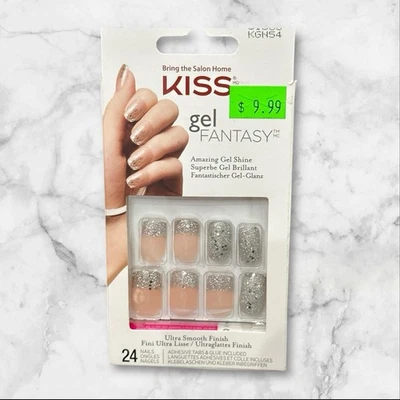 KISS Uñas Gel de Longitud Media Fantasía, Brillo 24 Uñas Acabado Suave Cuadrado Foto 1 de 4